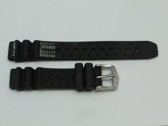 Citizen 59-G0080 Black Rubber Eco Drive Watch Band 15mm