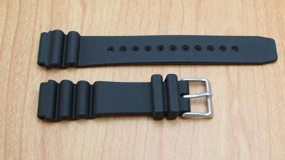 Citizen 59-L7174 Rubber Black Plain Watch Band 20mm