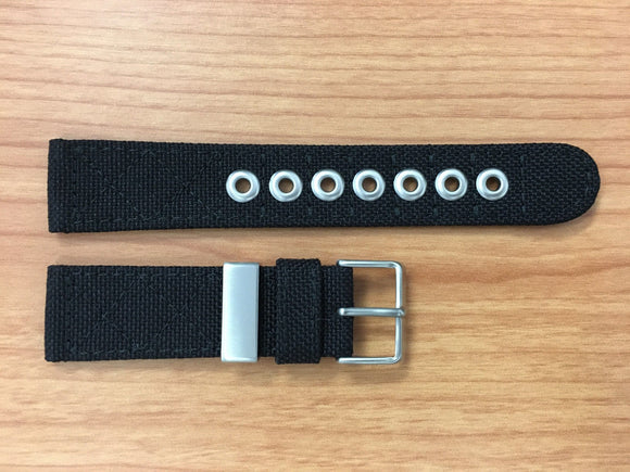 Citizen 59-S51168 Nylon-Leather Black Watch Band-21mm